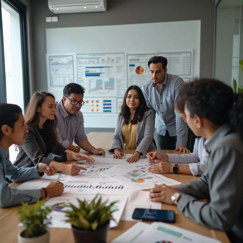 Equipo en reunión estratégica